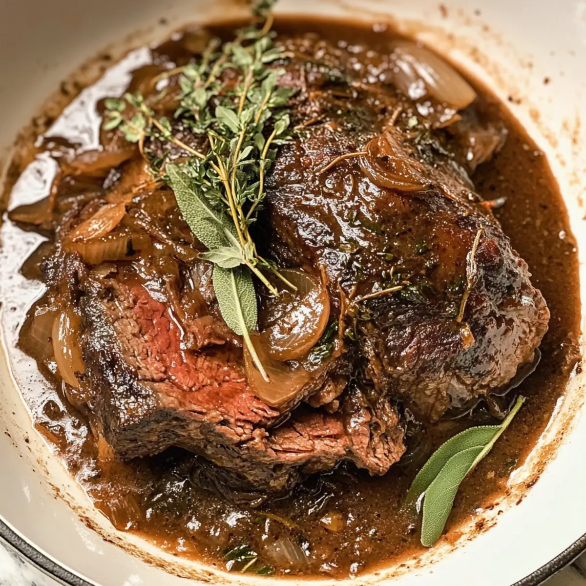 Apfelwein geschmorter Schmorfleisch für Gemütlichkeit