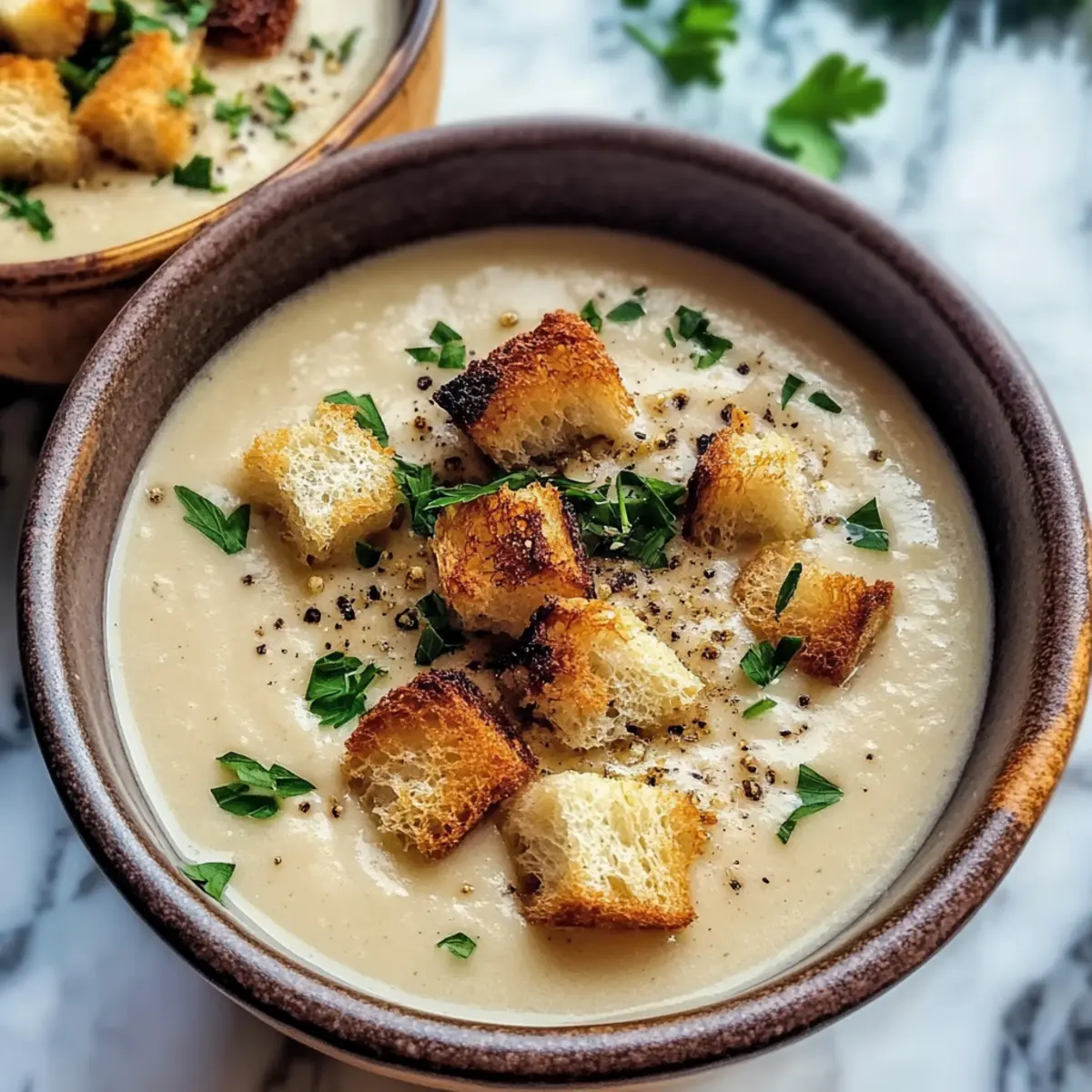 Klassische Knoblauchsuppe für kalte Abende