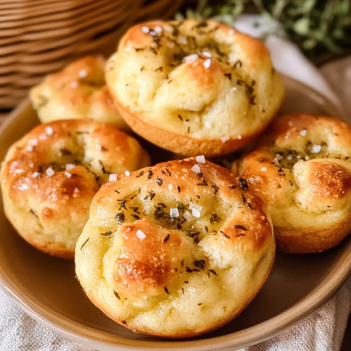 Einfache Focaccia Muffins für ein geschmackvolles Abendessen