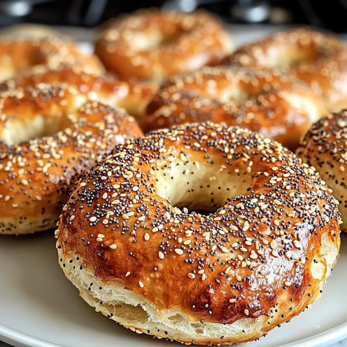 Griechische Joghurt Bagels für ein schnelles Frühstück