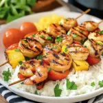 Marinierte gegrillte Garnelen