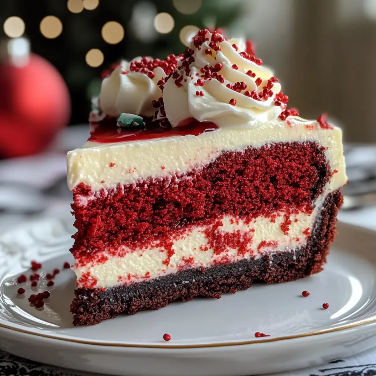 Roten Samt Käsekuchen für die perfekte Weihnachtszeit