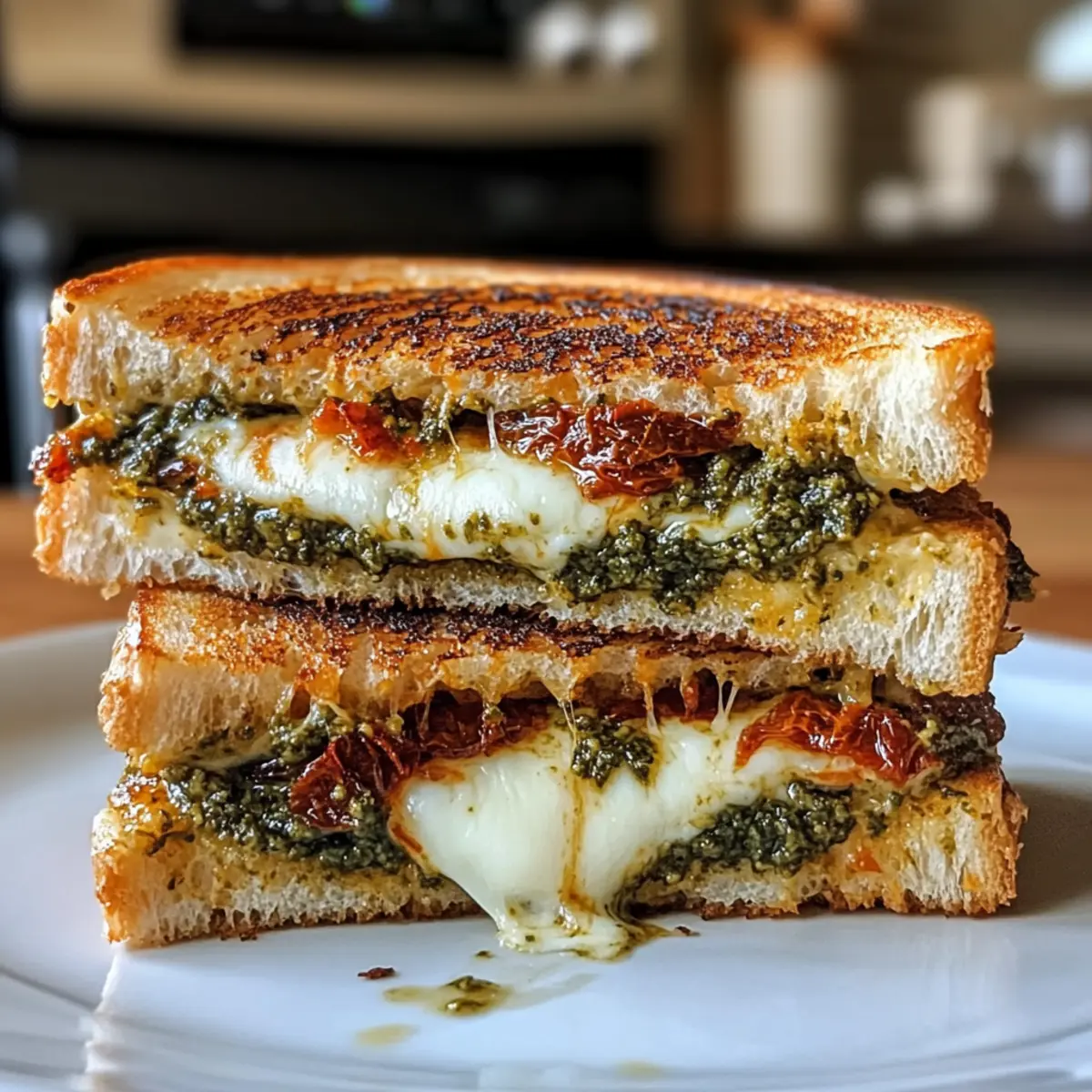 Sonnengetrocknete Tomaten Pesto Gegrillter Käse Genuss