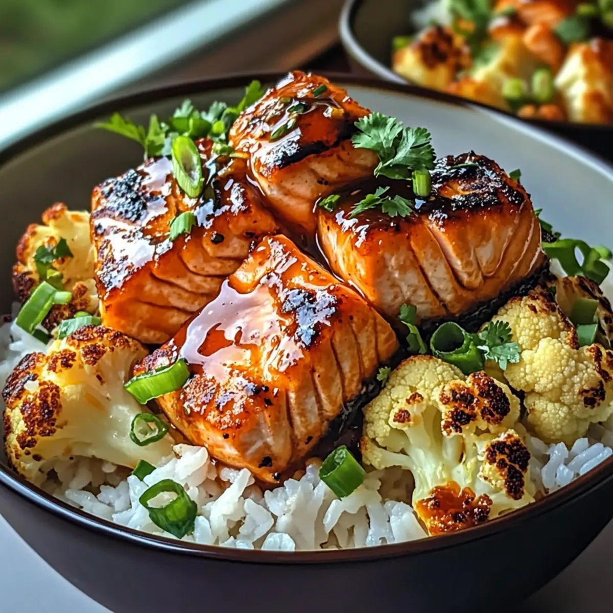 Sriracha Honig Lachs Schalen einfach und lecker