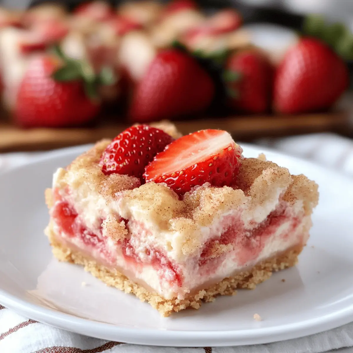 Erdbeer-Snickerdoodle-Cheesecake-Riegel für den Sommer
