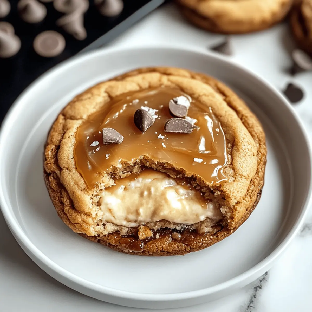 Gesalzene Karamell-Käsekuchen-Kekse für Naschkatzen