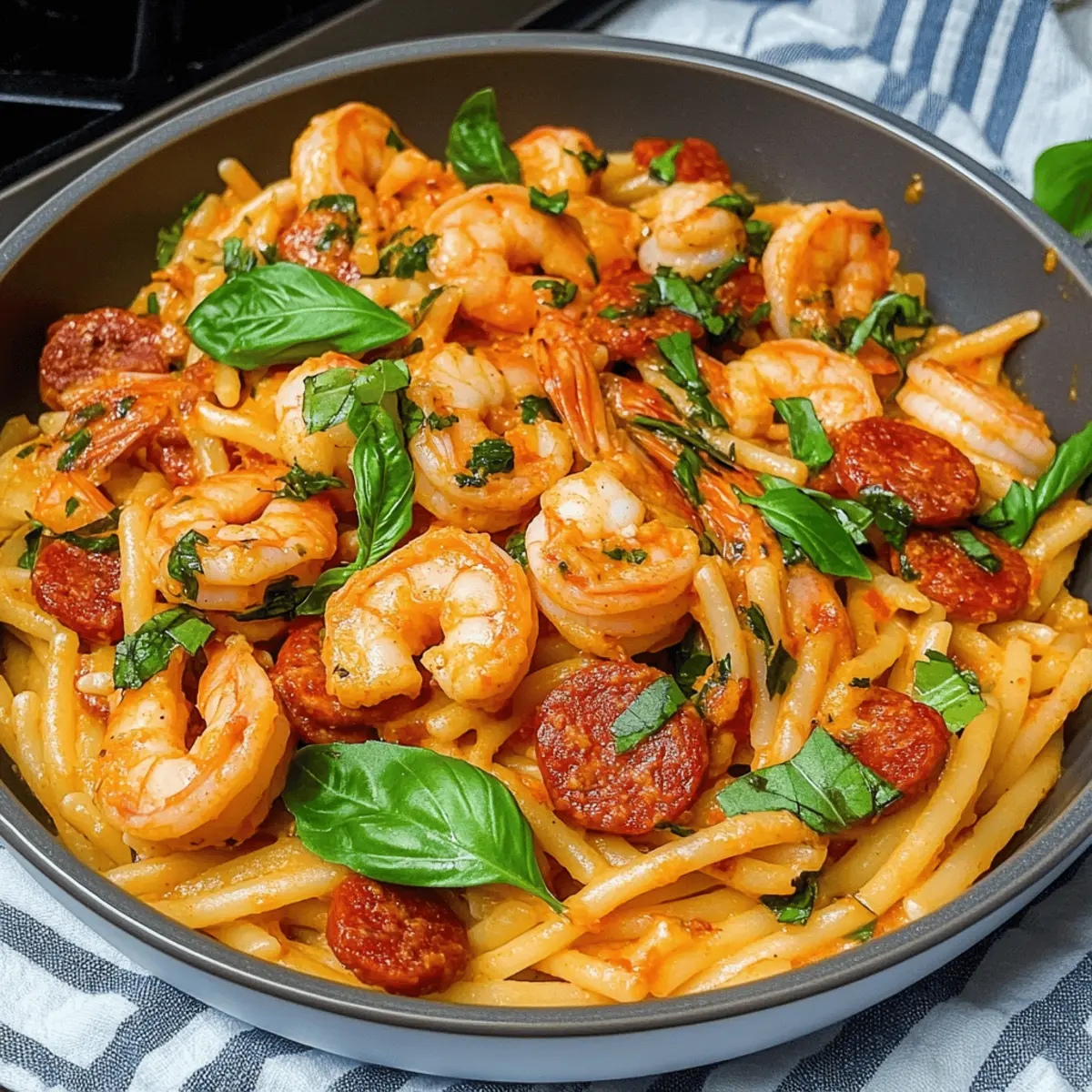 Cremige Chorizo- und Garnelen-Pasta in 20 Minuten