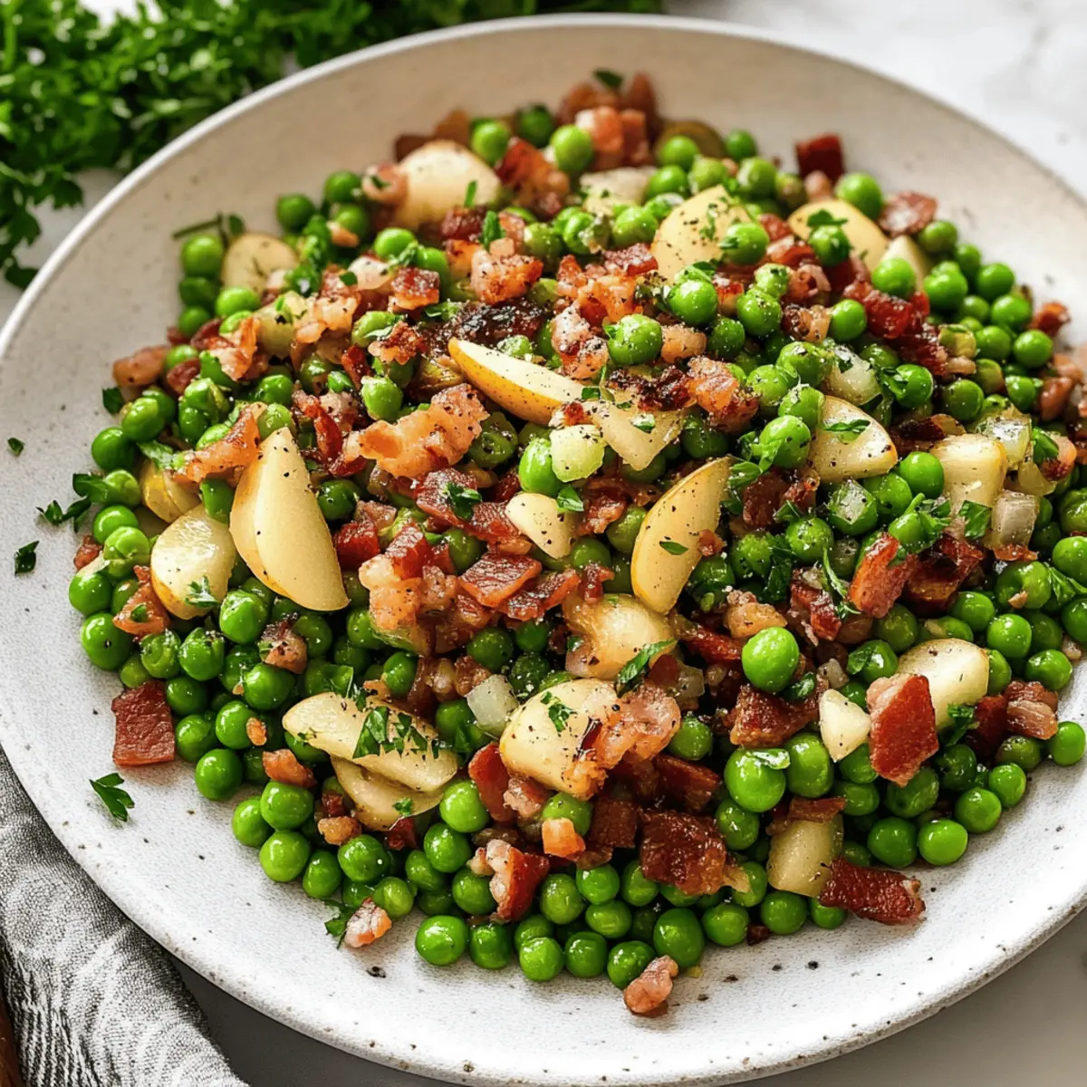 Danke für die Erbsen mit Pancetta und Birne