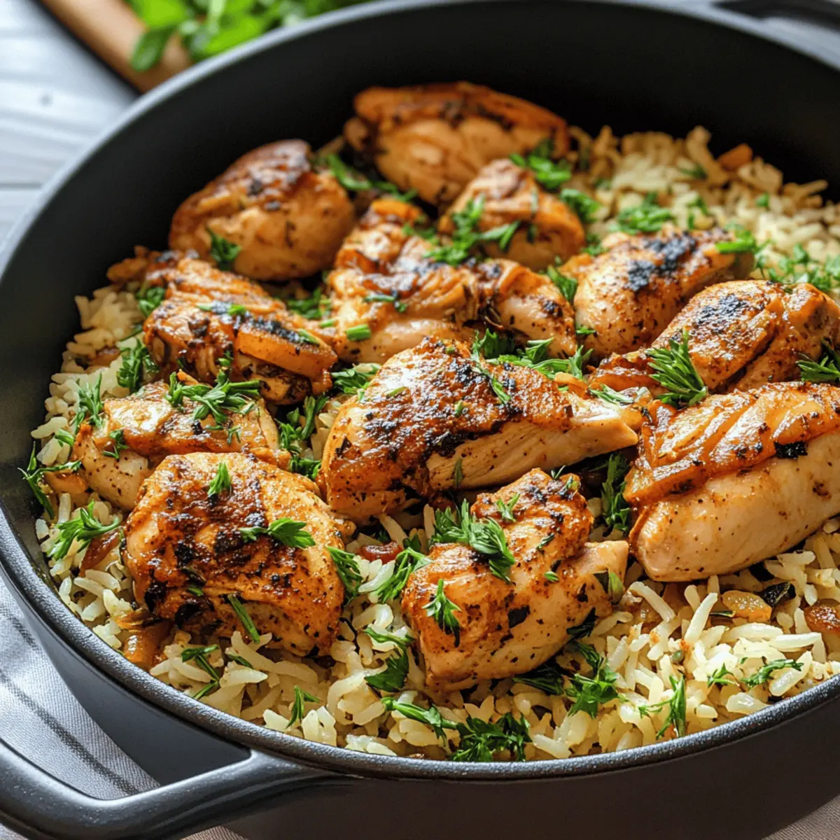 Eintopf Shawarma Hähnchen und Reis für Genießer