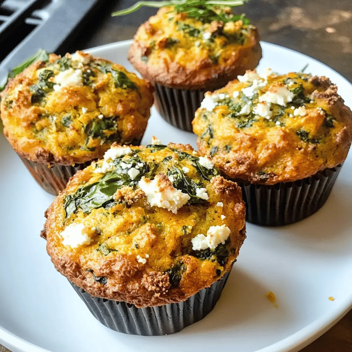 Kürbis, Spinat und Feta Muffins für jeden Anlass