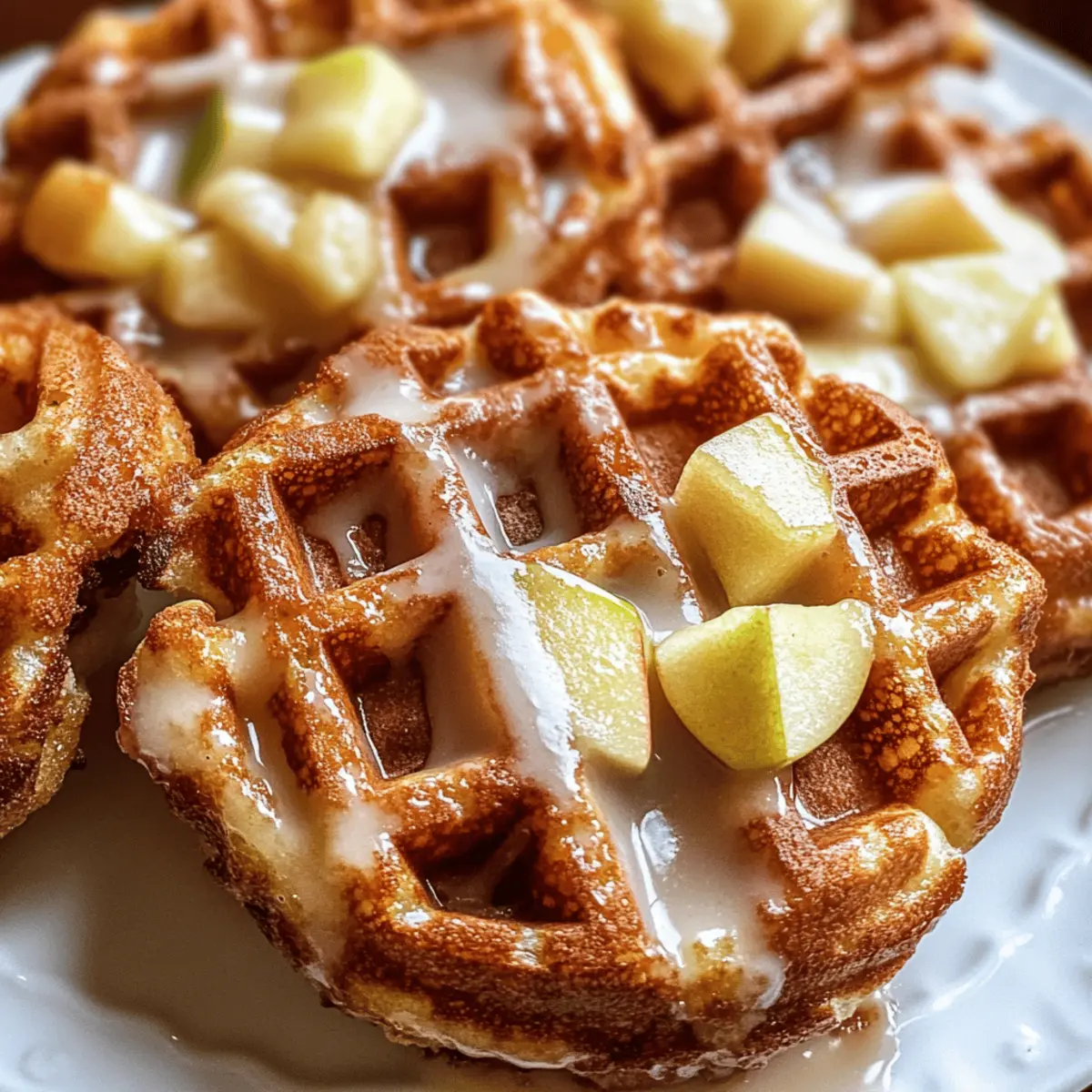 Apfelkrümel Waffel-Donuts für jeden Morgen