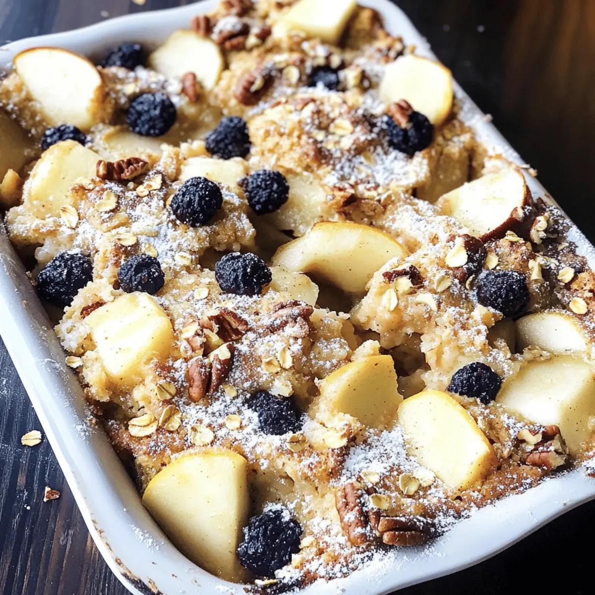 Haferflocken-Apfel-Frühstücksbakchen frisch und lecker