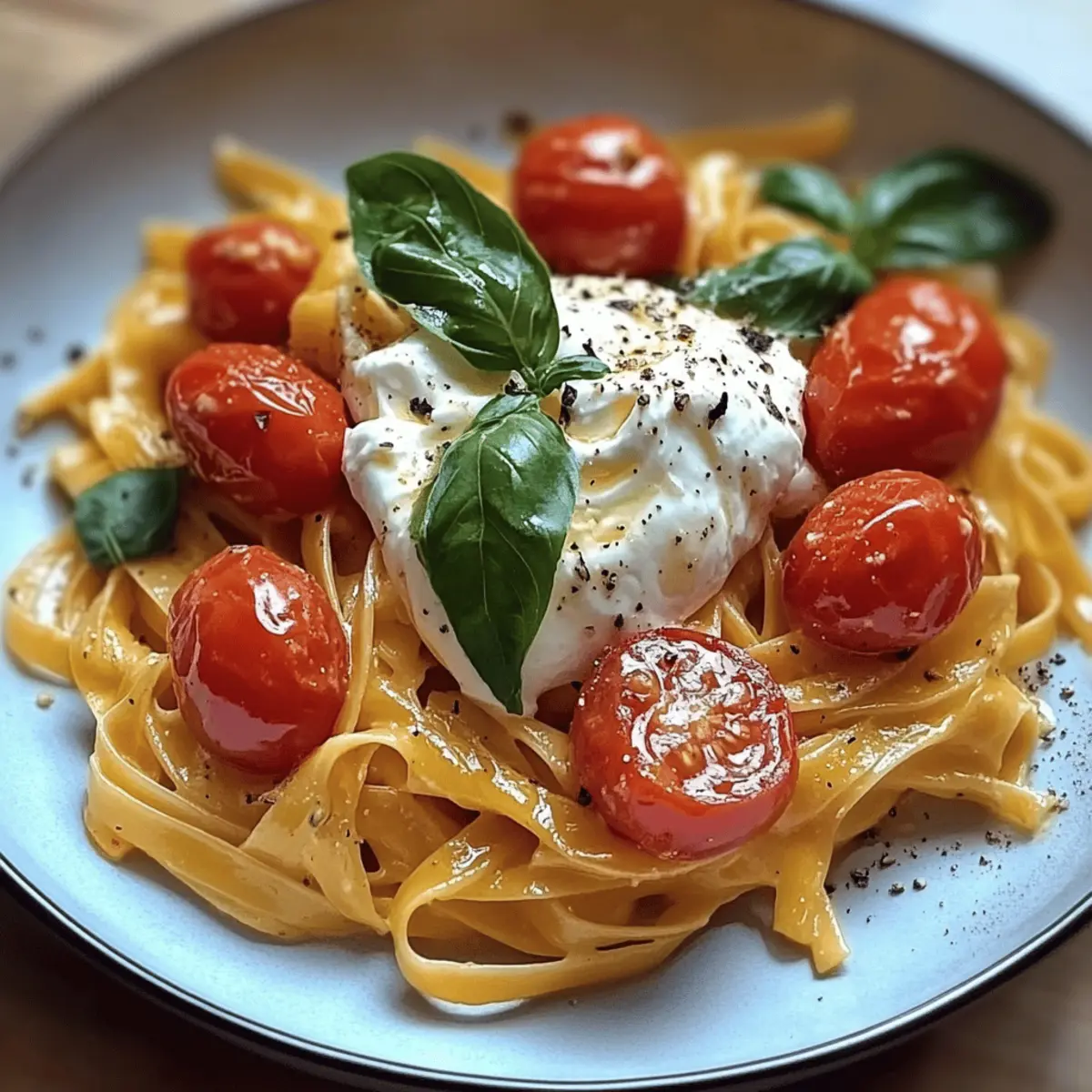 Cremige Tomaten-Burrata-Pasta in 30 Minuten genießen