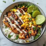 Straßenmais-Hühnchen-Schüssel