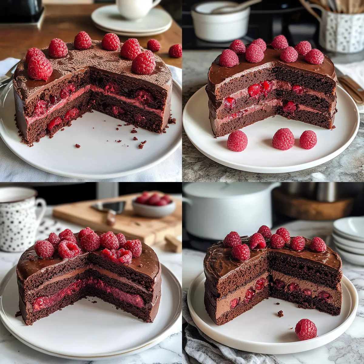 Schokokuchen mit Himbeeren für süße Momente