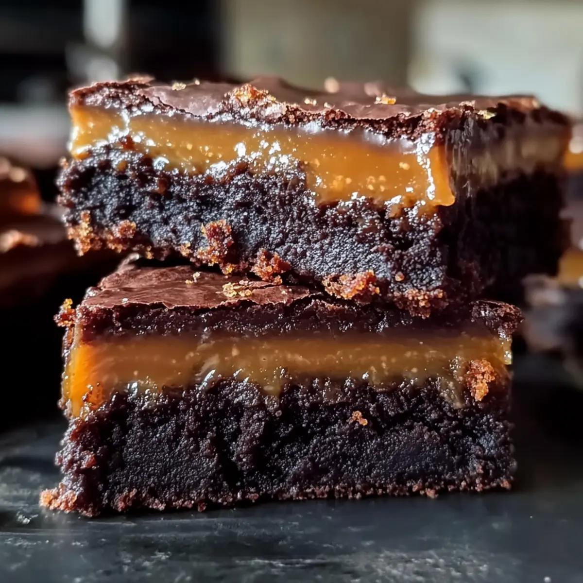 Karamell Crunch Brownies für den süßen Genuss