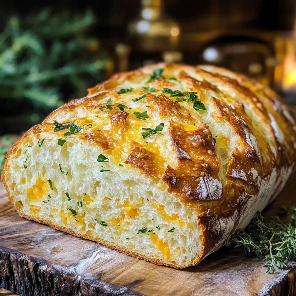 Cheddar und Kräuter Soda Brot für Gemütliche Abende