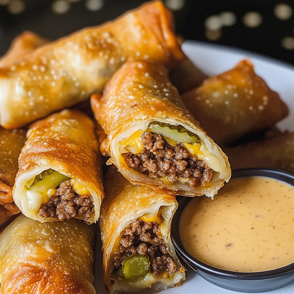 Cheeseburger Frühlingsrolle – Knusprig und Lecker