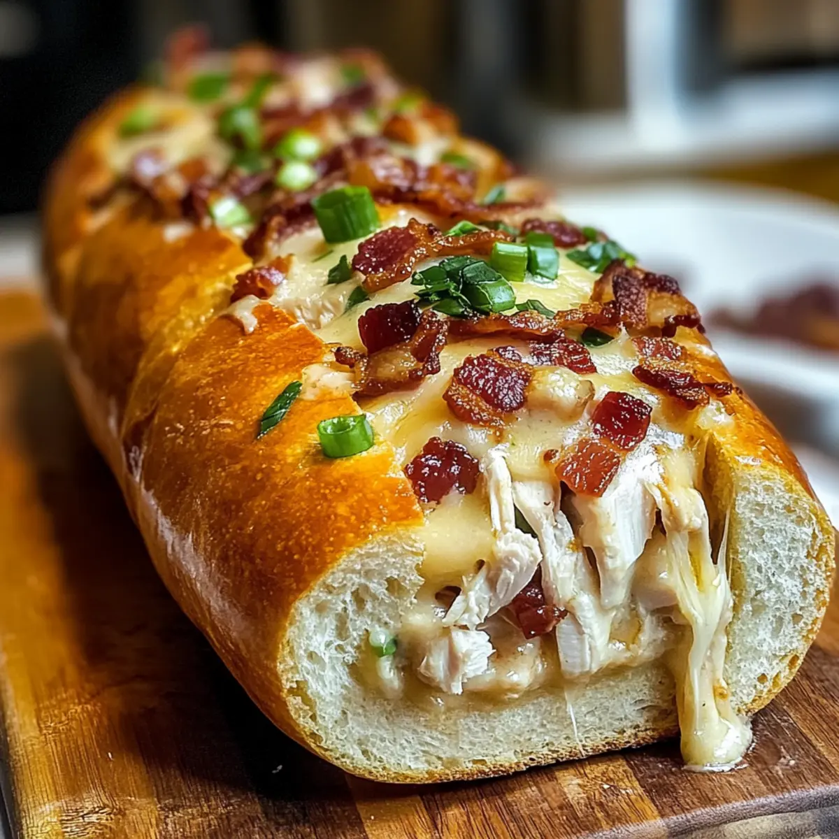 Hühnchen Speck Ranch Gefülltes Brot Genuss