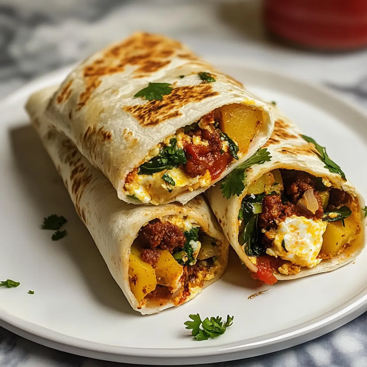 Chorizo Frühstücksburritos für den perfekten Morgen