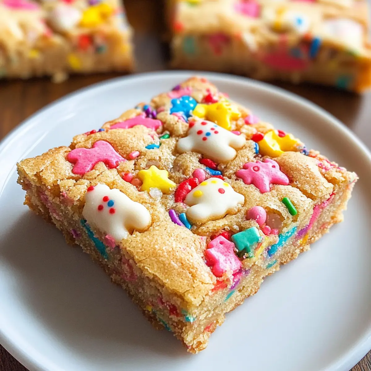 Zirkustier Blondies für den perfekten Snack Spaß