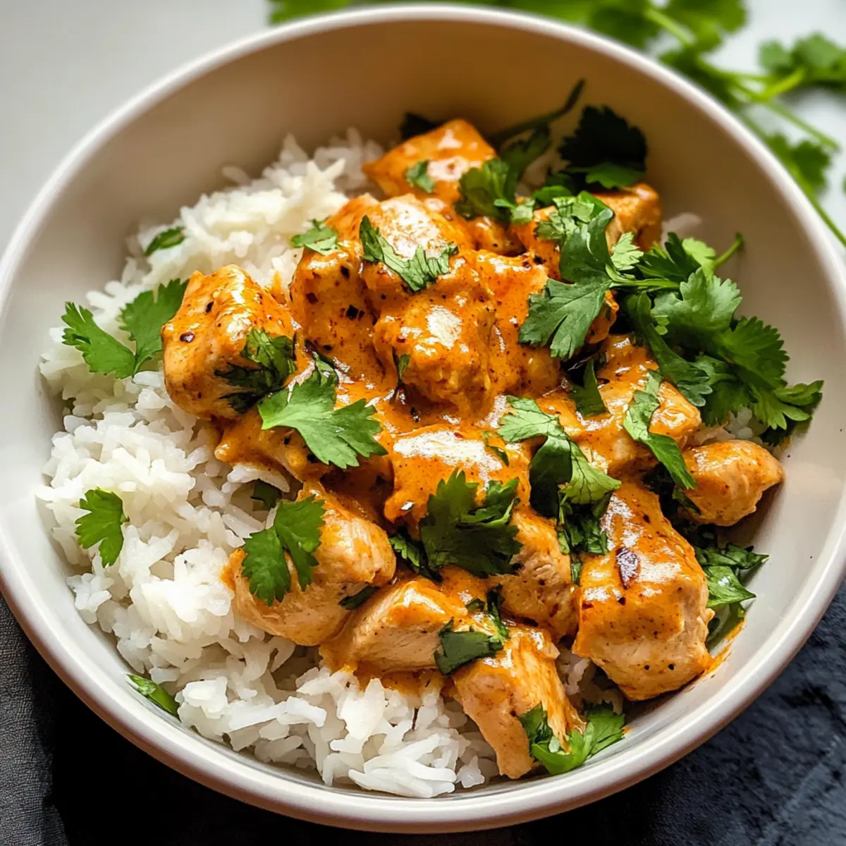 Kokosnuss-Hühnchen-Reis für gemütliche Abende