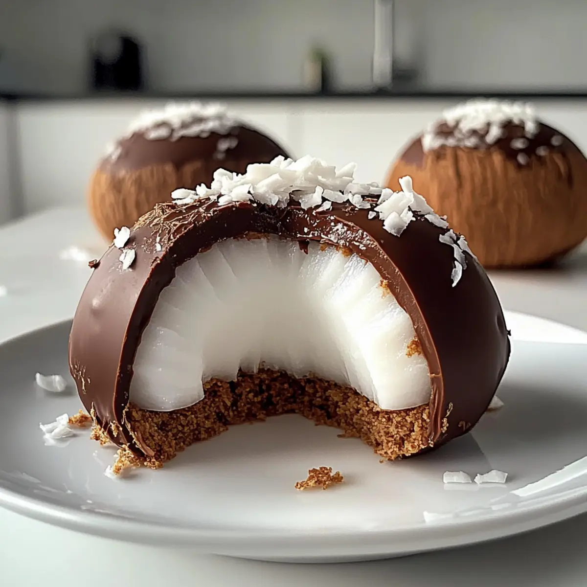 Kokosnusskuppel mit Schokolade - Ein Traum aus der Tropenwelt