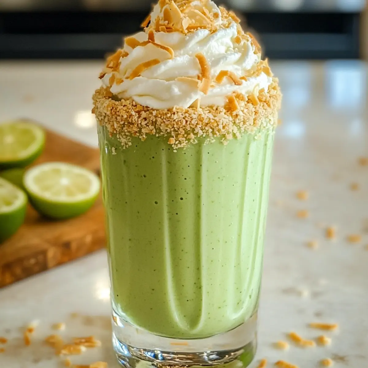 Kokosnuss Limettenpie Smoothie für den perfekten Start