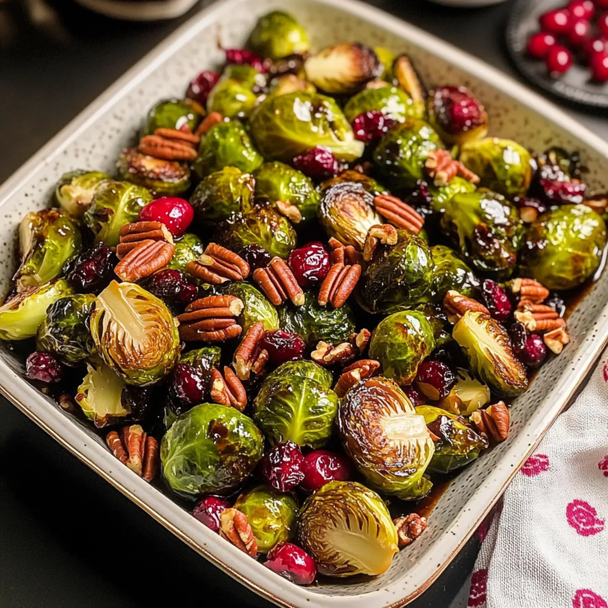 Cranberry-Pekannuss-Balsamico-gerösteter Rosenkohl