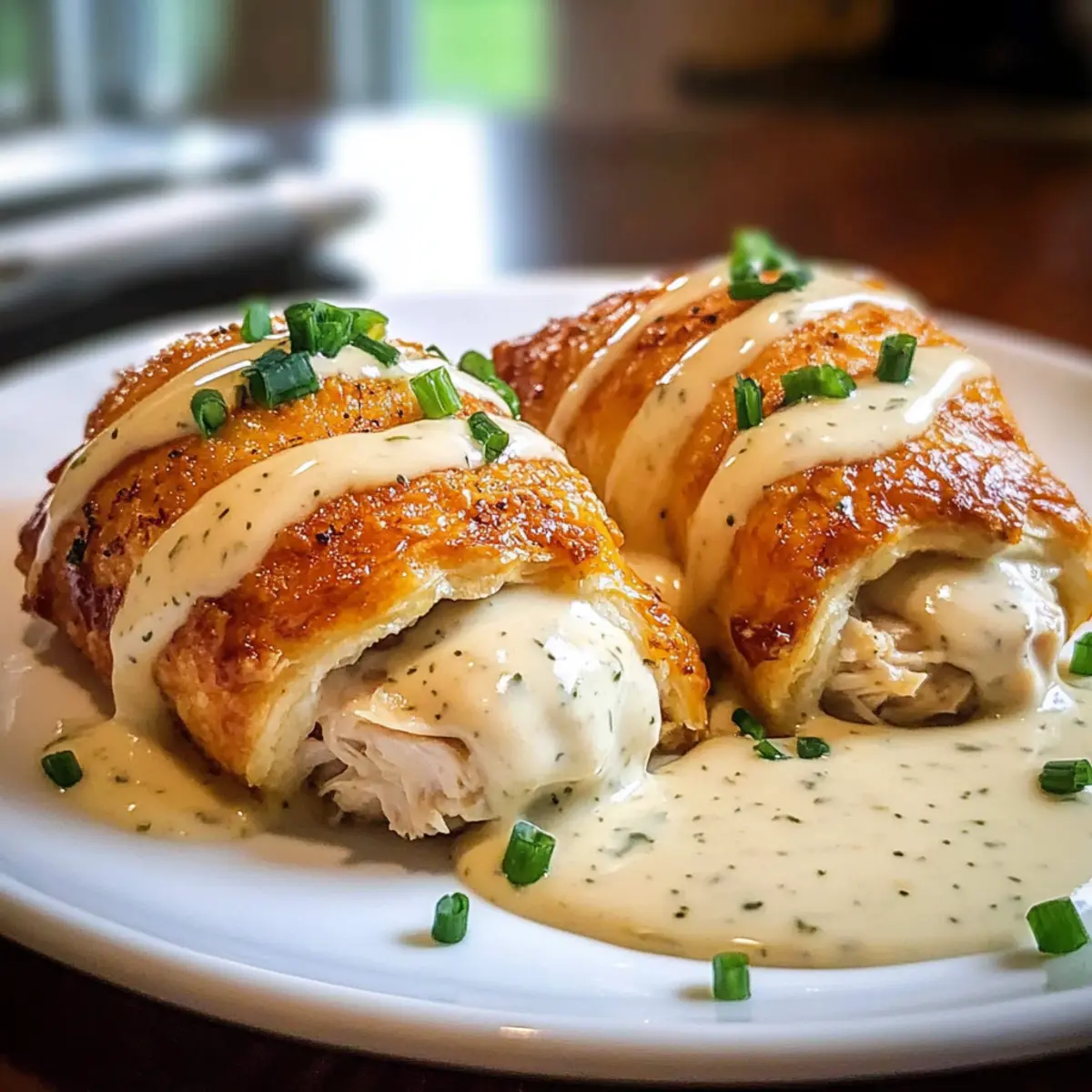 Cremige Hähnchenkissen mit Parmesansoße schnell zubereiten