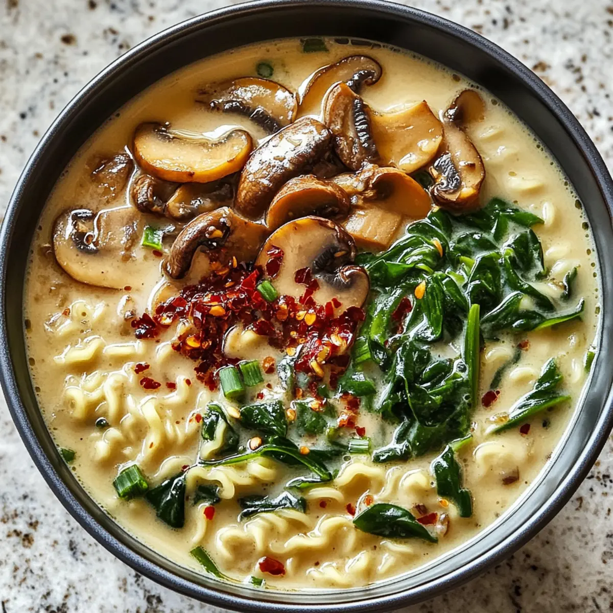 Cremige Pilz Vegane Ramen für schnelle Genussmomente