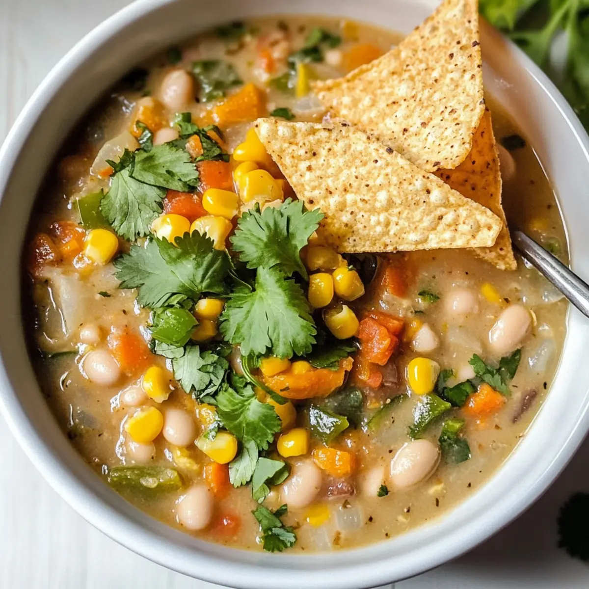 Cremige Herdplatte Vegane Weiße Bohnen Chili Genuss