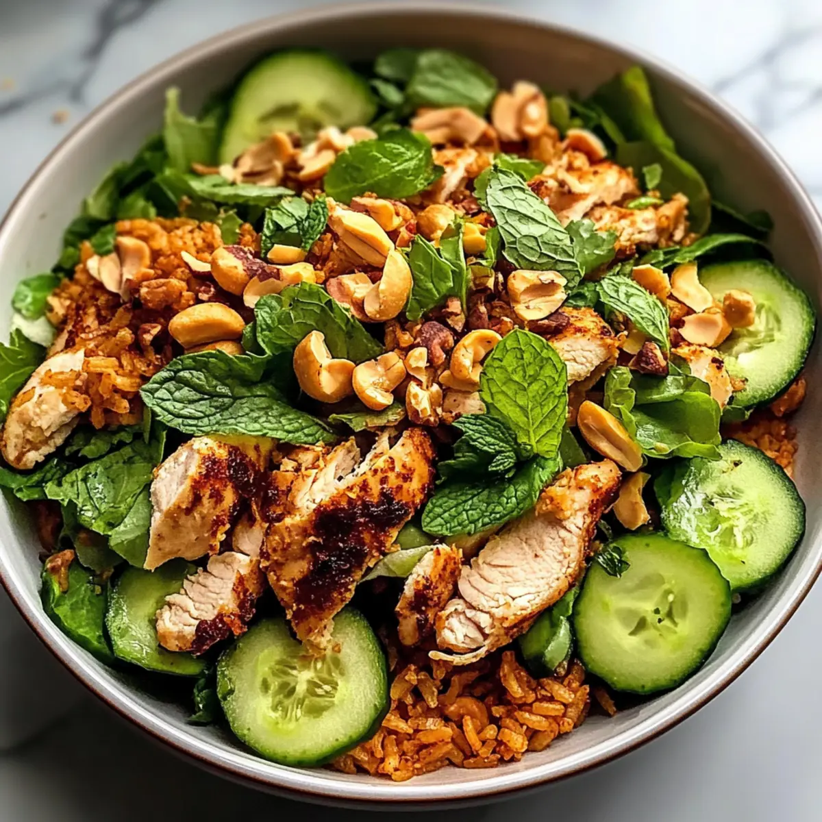 Knuspriger Reissalat mit hohem Proteingehalt