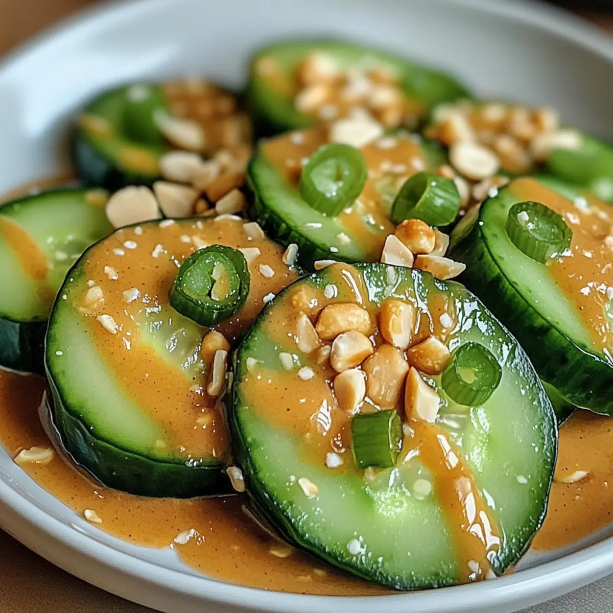 Gurken in scharfer Erdnusssauce für heiße Sommertage