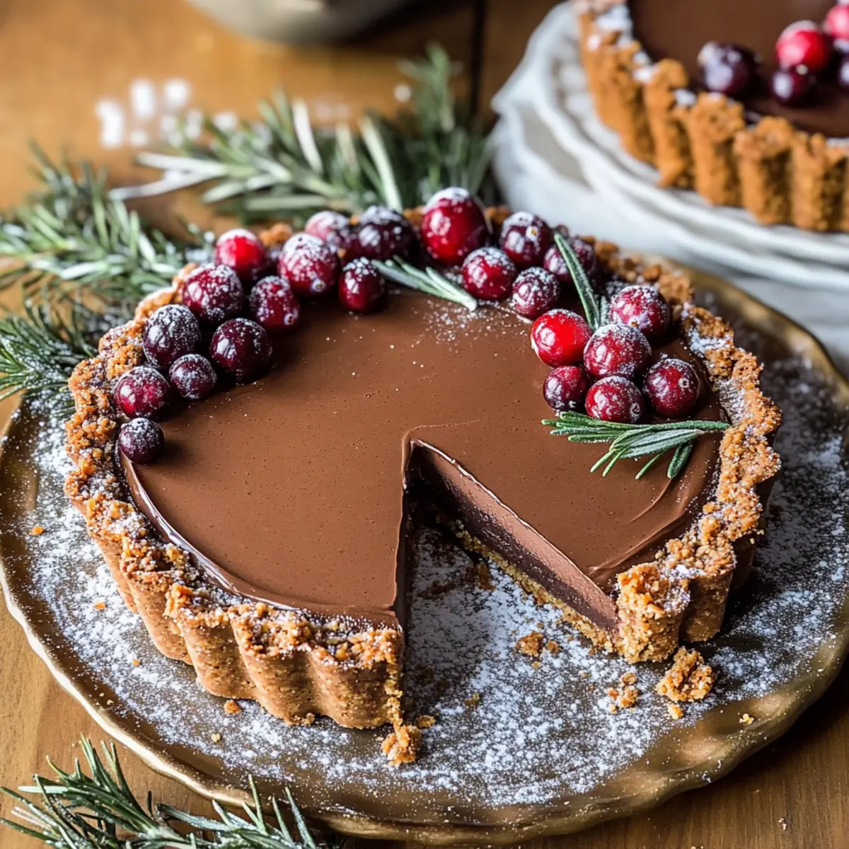 Lebkuchen-Schokoladenmousse-Tarte für festliche Genussmomente