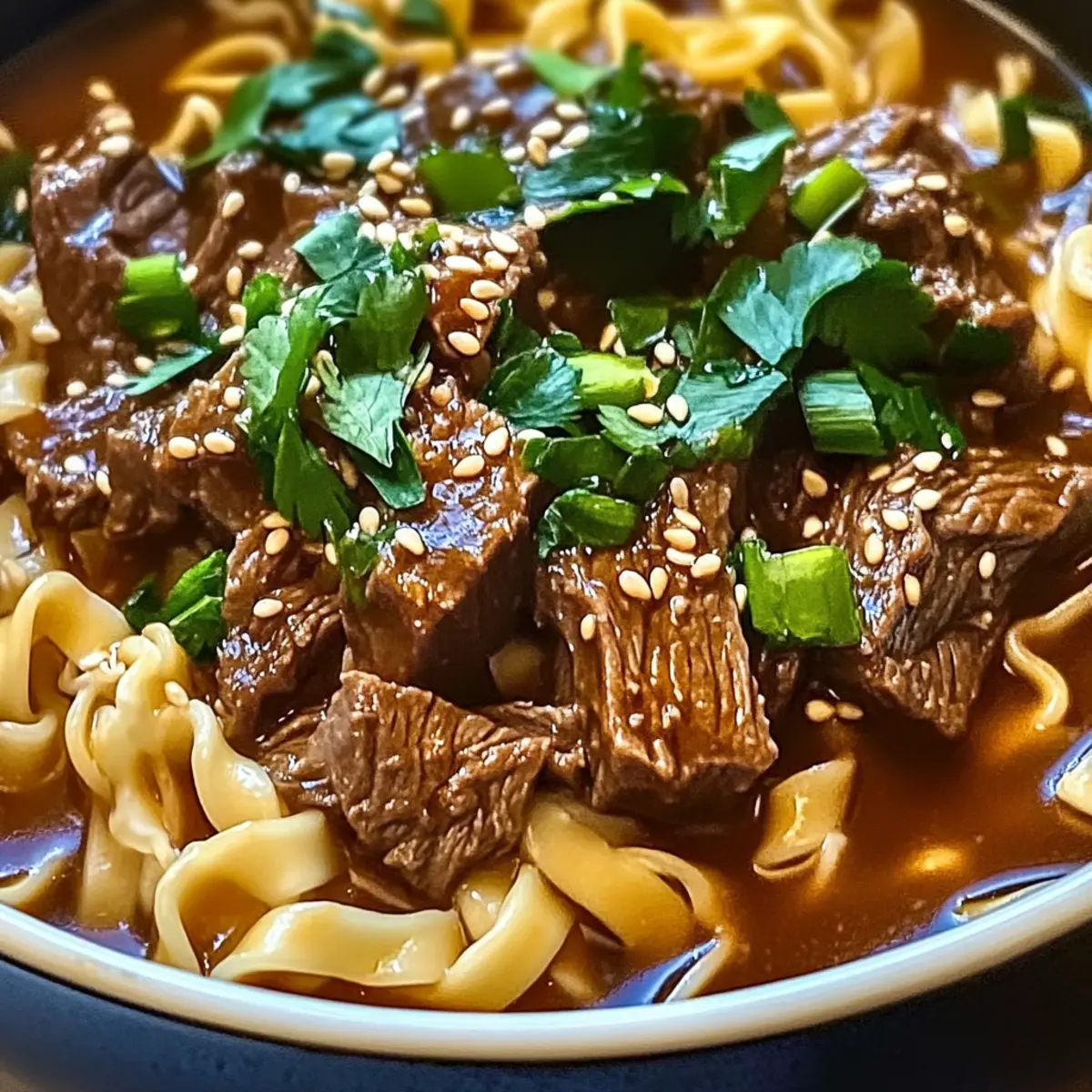 Koreanische Rindfleischnudeln für ein gemütliches Abendessen