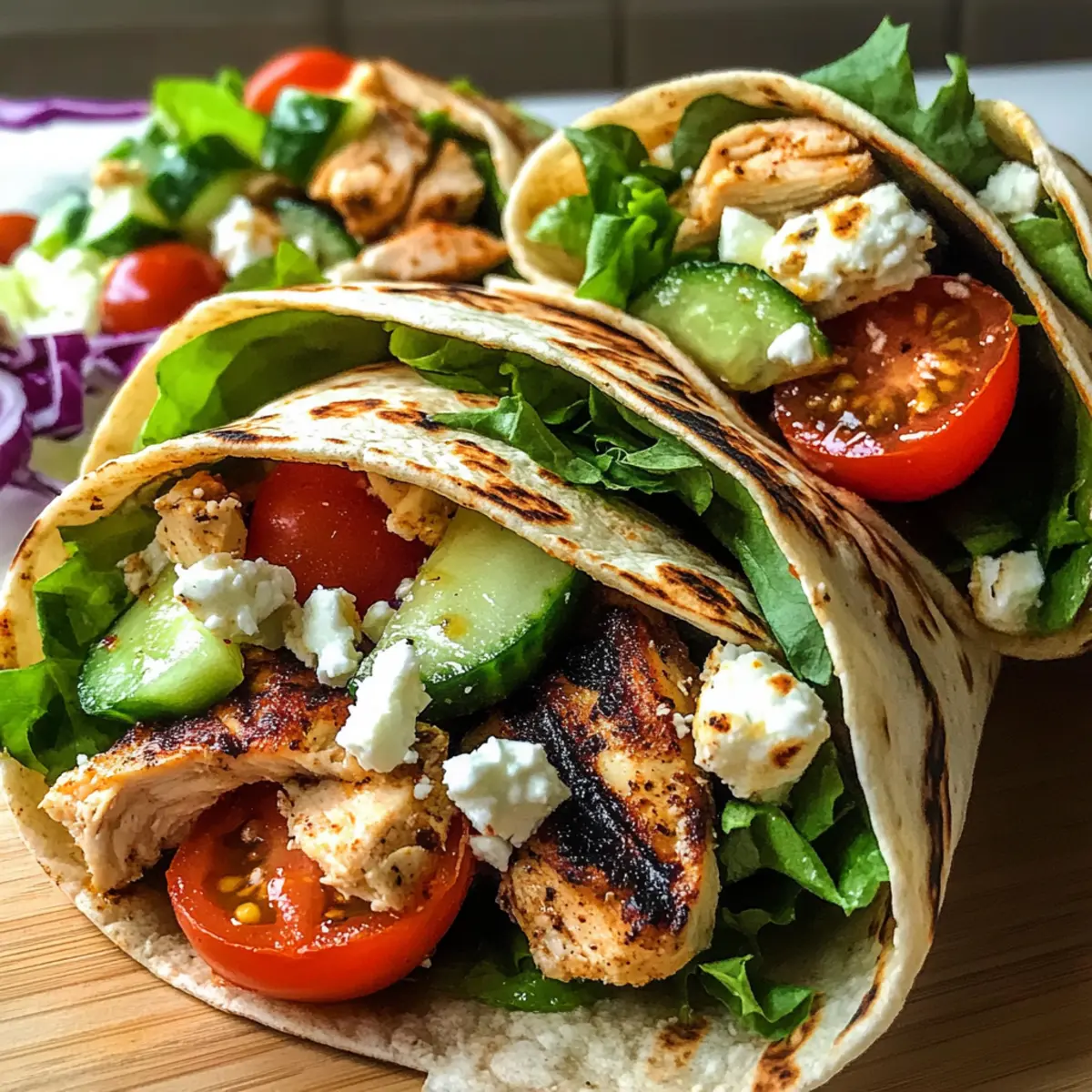 Mediterrane Hähnchen-Wraps für ein schnelles Abendessen