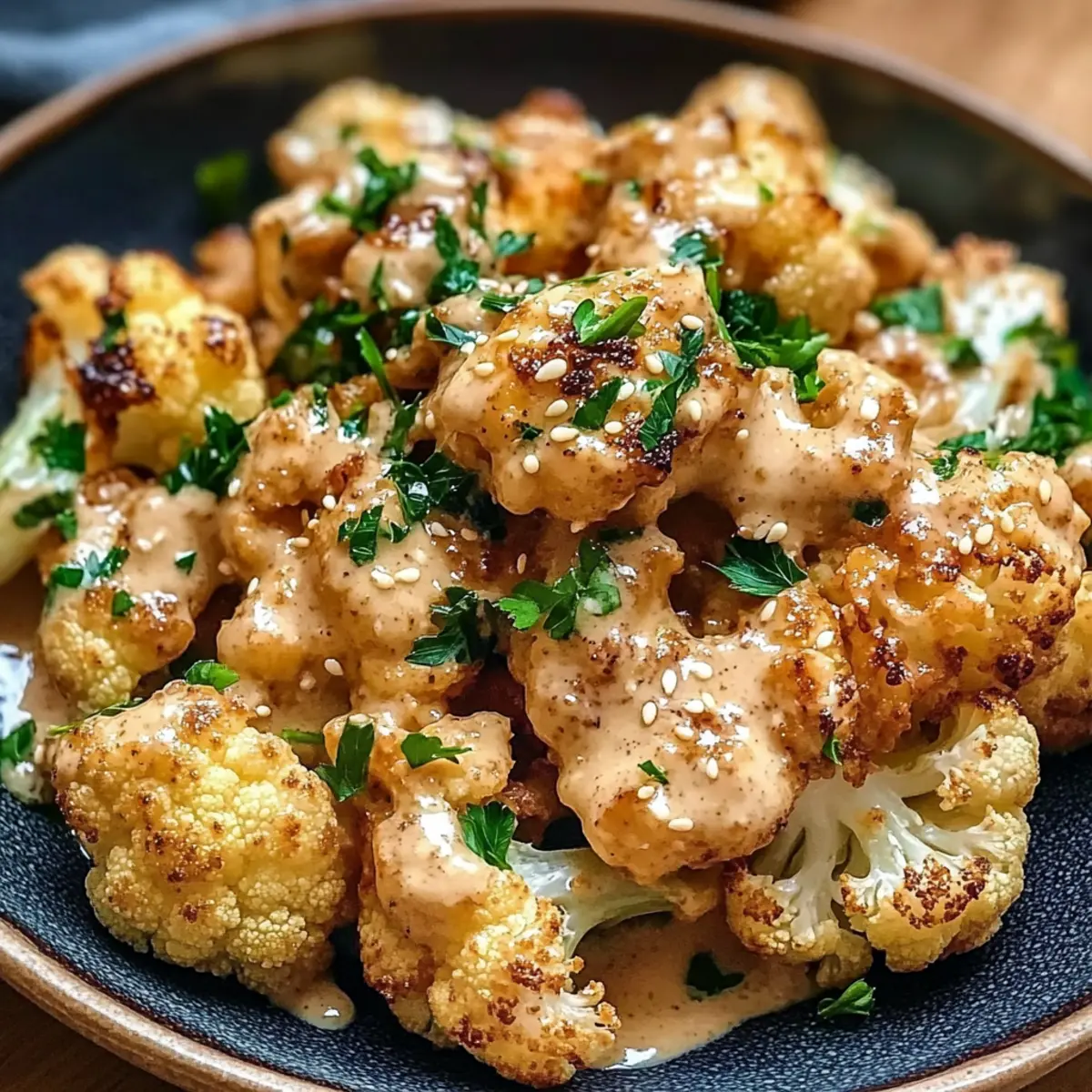 Marokkanischer Blumenkohl mit Tahini-Honig für alle