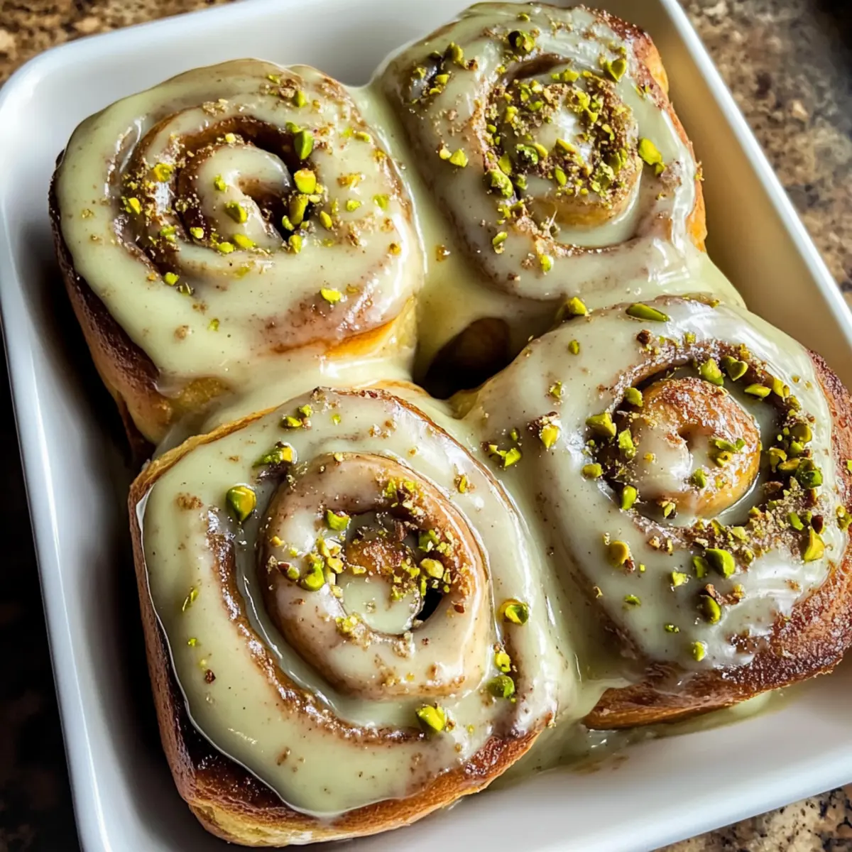 Pistaziencreme Zimtschnecken im kleinen Format