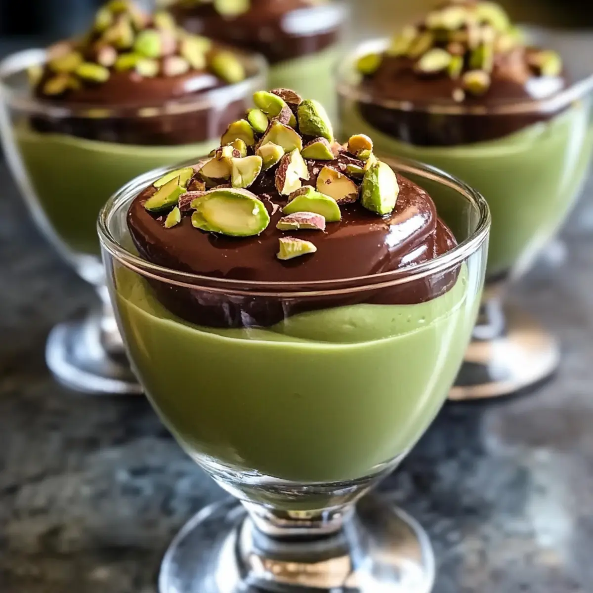 Pistazienmousse mit Schokoladenganache ganz einfach