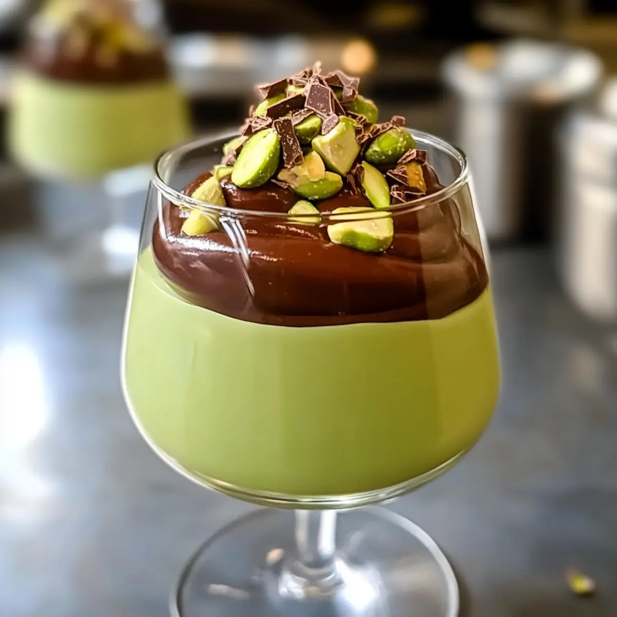 Pistazienmousse mit Schokoladenganache für Genießer