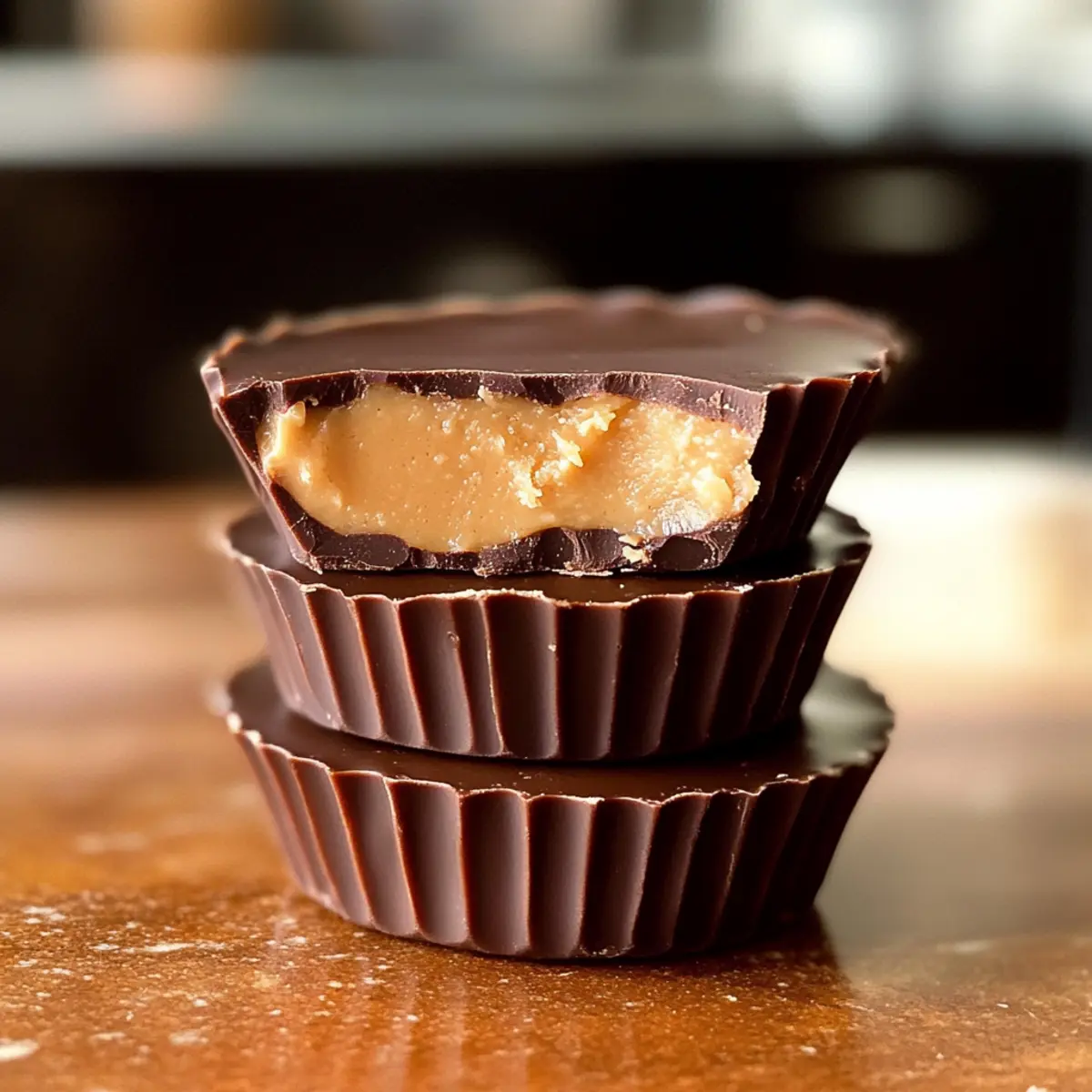 Protein-Erdnussbutter-Tassen ohne Backen genießen