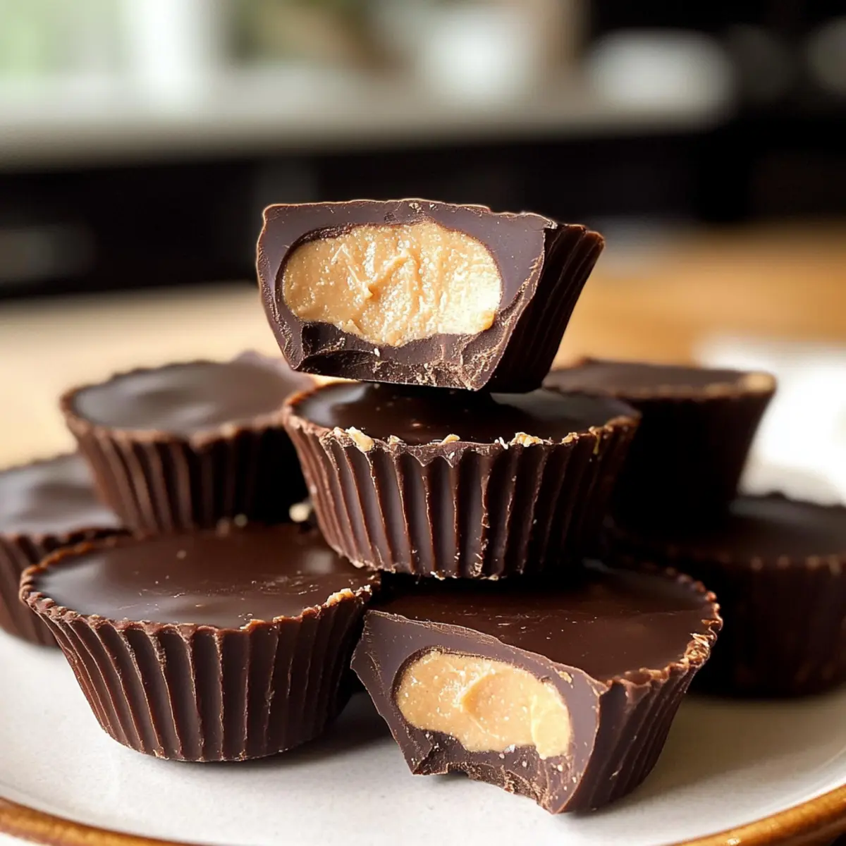 Protein-Erdnussbutter-Tassen für gesunde Snacks