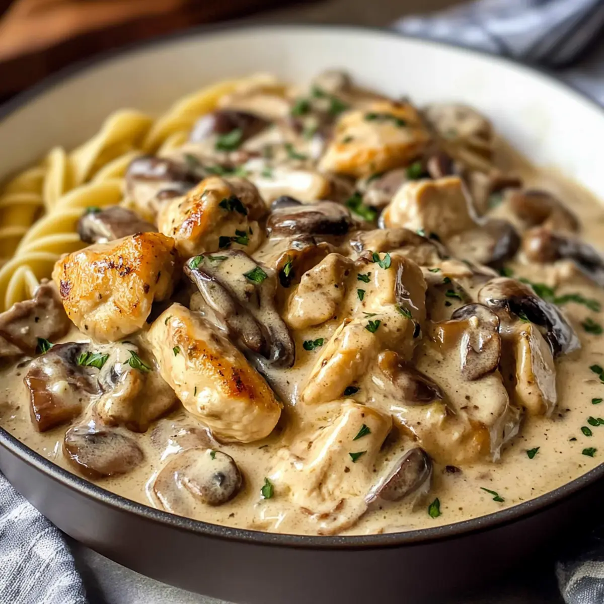 Reiche Hähnchen Stroganoff in nur 30 Minuten