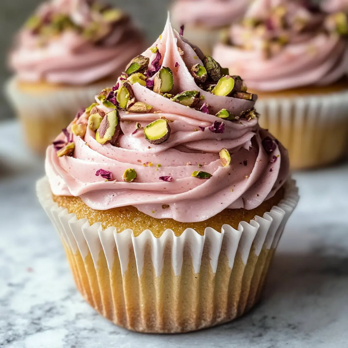 Rosen- und Pistazien-Cupcakes für besondere Anlässe