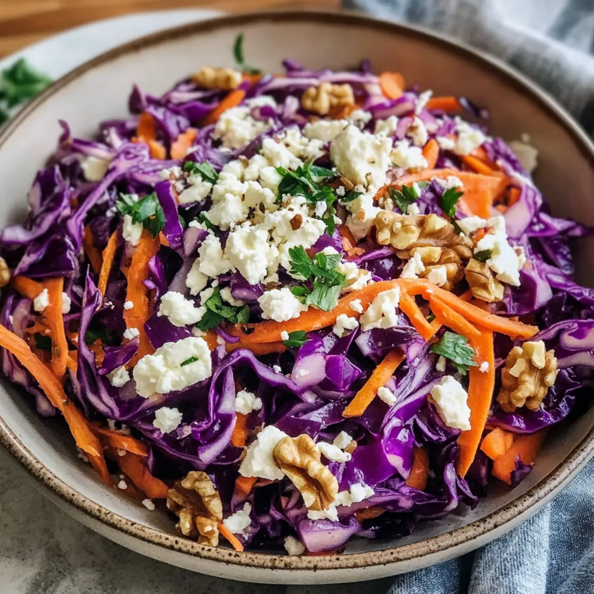 Rotkohlsalat mit Feta: Gesund und Lecker!