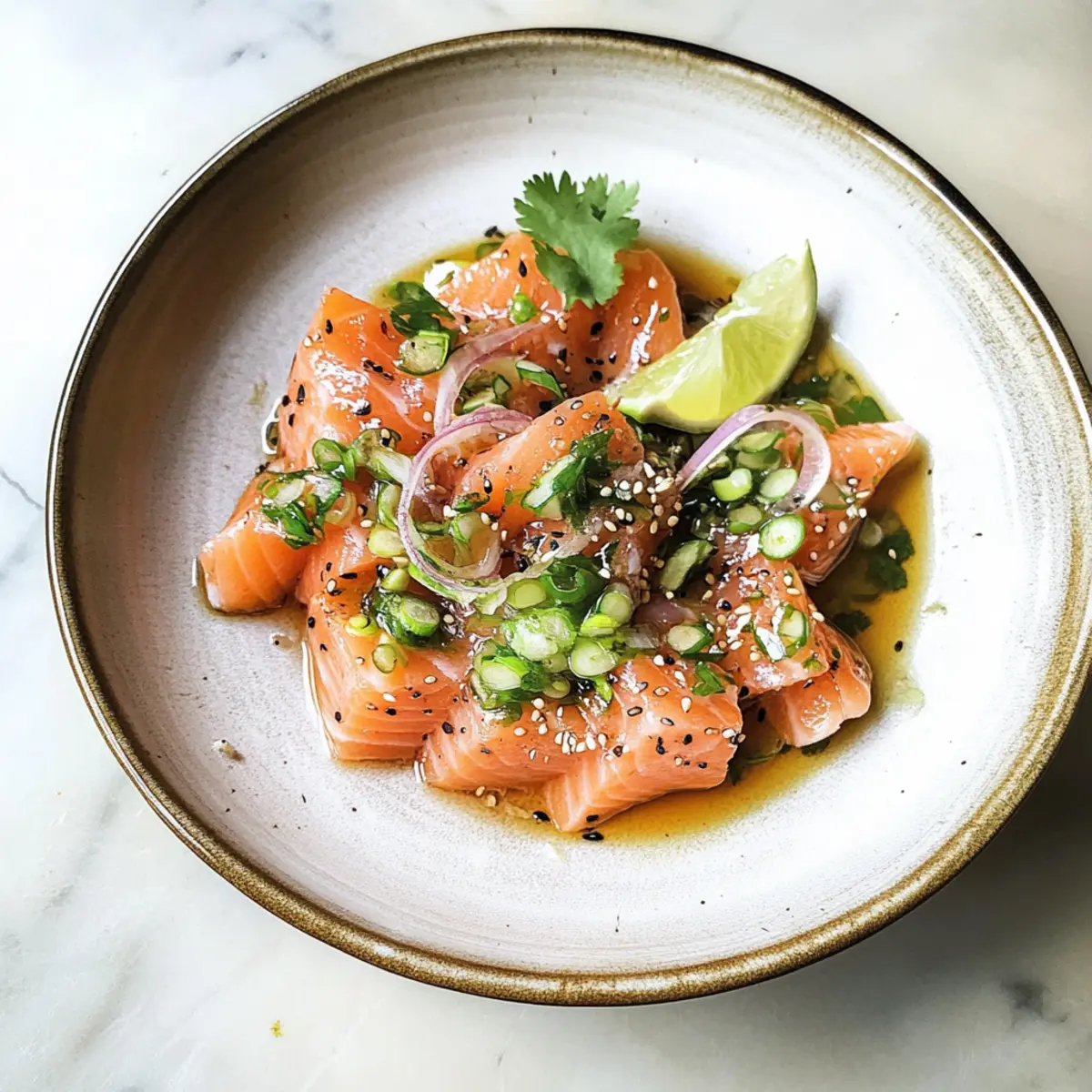 Lachs Crudo mit Soja-Sesam-Dressing in 10 Minuten