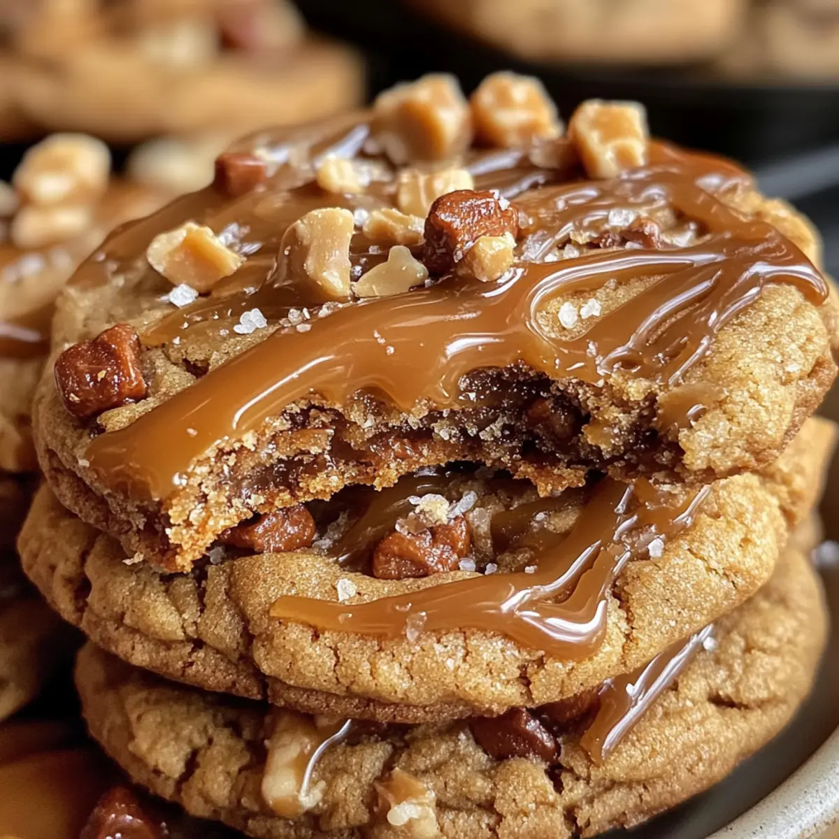 Gesalzene Karamell-Toffee-Kekse für Naschkatzen