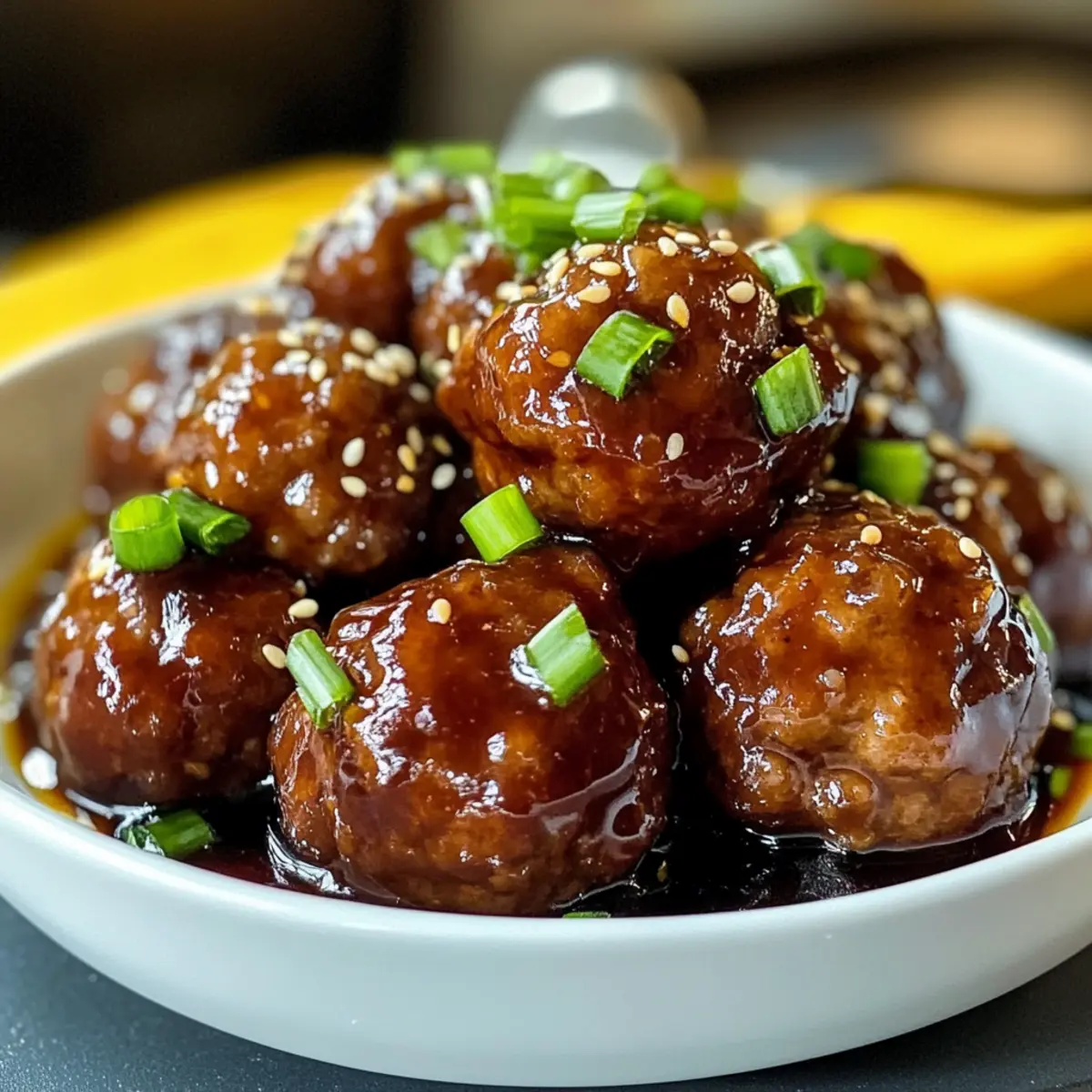 Langsame Koch Teriyaki Fleischbällchen für die ganze Familie