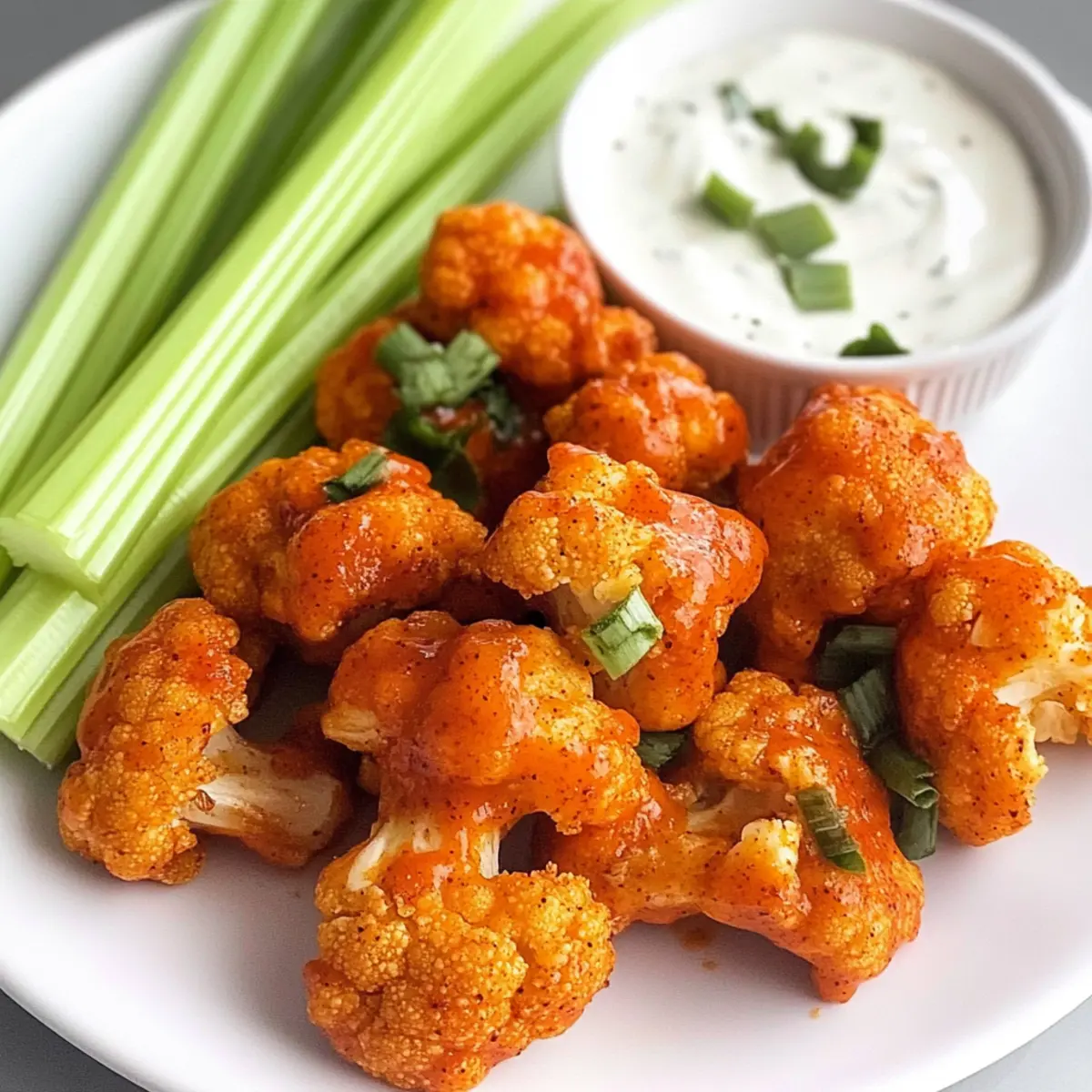 Vegane Buffalo Blumenkohlflügel für jeden Anlass